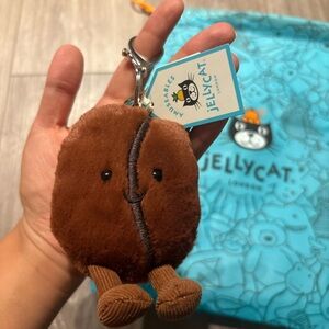 Jellycat coffee bean bag charm